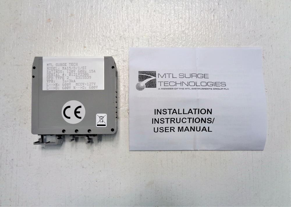 MTL MA15 Series Surge Protector MA15/D/1/SI